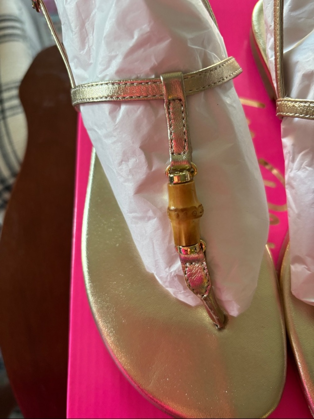Lilly Pulitzer Leena Sandal in Gold Metallic - Picture 2 of 9